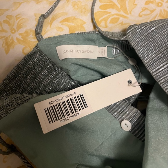 Jonathan Simkhai Daisy Plisse Maxi Dress Willow - Picture 11 of 12